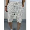 Çizgili Keten Şort