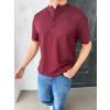 DÜĞME DETAYLI OYSHO KUMAŞ TSHİRT BORDO