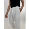 HAM KETEN BAGGY PANTOLON BEYAZ