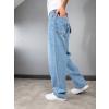 SÜPER BAGGY KOT PANTOLON AÇIK MAVİ