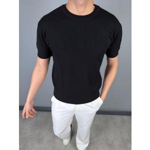 YENİ SEZON KENDİNDEN DESENLİ TRİKO TSHİRT