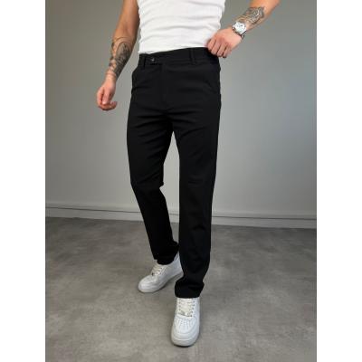 KLASİK DİLLİ KANCALI PANTOLON SİYAH